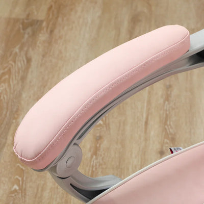 VortexGamingStore Default Title Creaser Adjustable Reclining Ergonomic Faux Leather Swiveling PC & Racing Game Chair with Footrest in Pink