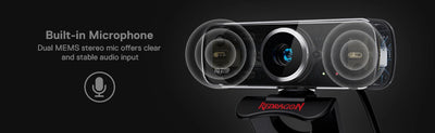 VortexGamingStore Black-1080P 1000 Microphone Computer Web Camera For Online Courses Video Conferencing Streaming