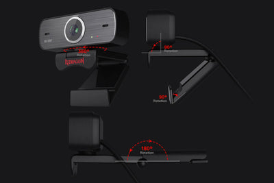 VortexGamingStore Black-1080P 1000 Microphone Computer Web Camera For Online Courses Video Conferencing Streaming