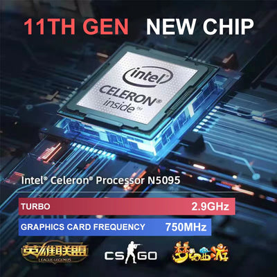 VortexGamingStore 16GB RAM 128GB SSD / Intel N5095A / Russian Federation 1000 computador Windows 10 11 Pro Office Notebook Pc Portable