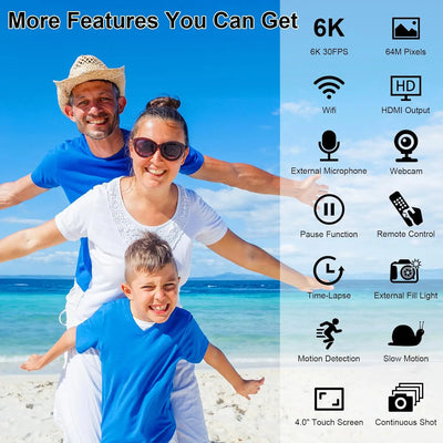 VortexGamingStore wireless mic Light / With 128G SD card 1000 WiFi Webcam digital Video Camera for Live Stream