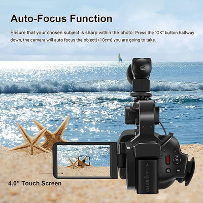 VortexGamingStore wireless mic Light / With 128G SD card 1000 WiFi Webcam digital Video Camera for Live Stream