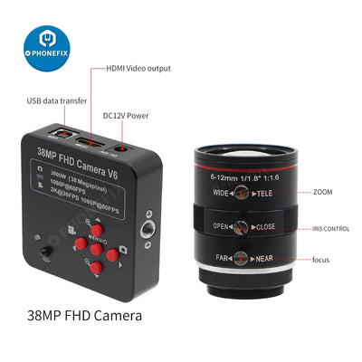 VortexGamingStore Camera 6-12mm Lens 1000 -Mount Camera Live Streaming Webcam