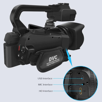 VortexGamingStore wireless mic Light / With 128G SD card 1000 WiFi Webcam digital Video Camera for Live Stream
