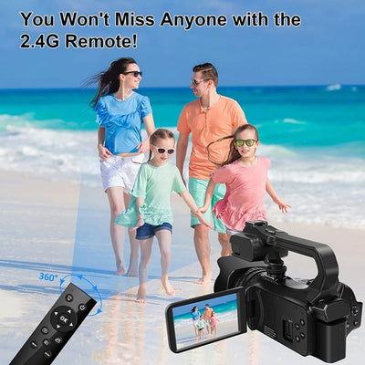 VortexGamingStore wireless mic Light / With 128G SD card 1000 WiFi Webcam digital Video Camera for Live Stream