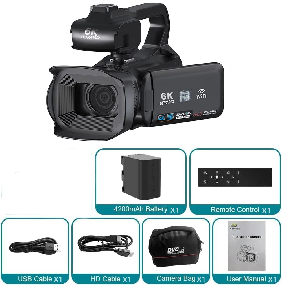 VortexGamingStore Standard / With 256G SD Card 1000 WiFi Webcam digital Video Camera for Live Stream