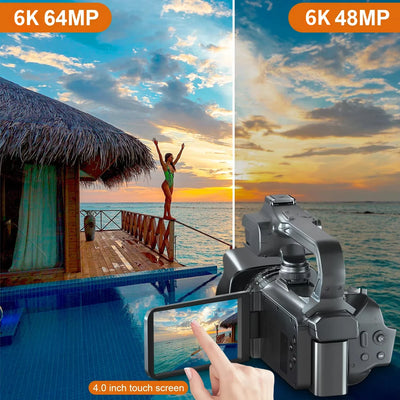 VortexGamingStore wireless mic Light / With 128G SD card 1000 WiFi Webcam digital Video Camera for Live Stream