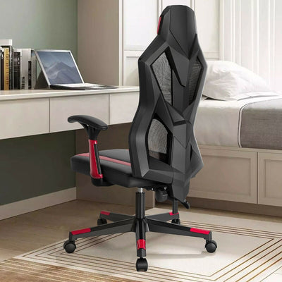 VortexGamingStore Blue Racing Style Gaming Chair with Adjustable Back Height